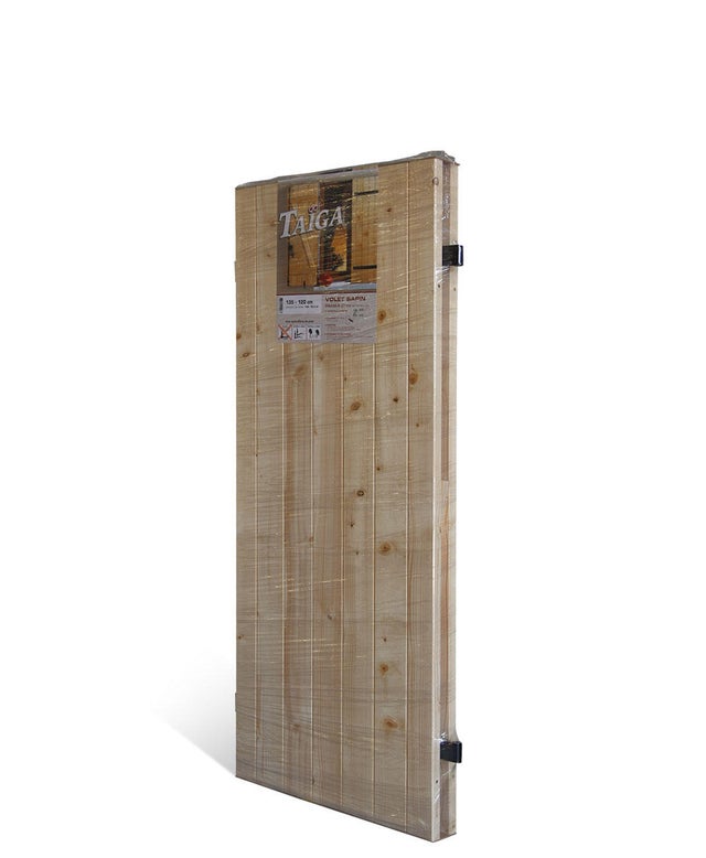 Volet battant bois Taïga, h.135 x l.120 cm, 2 vantaux
