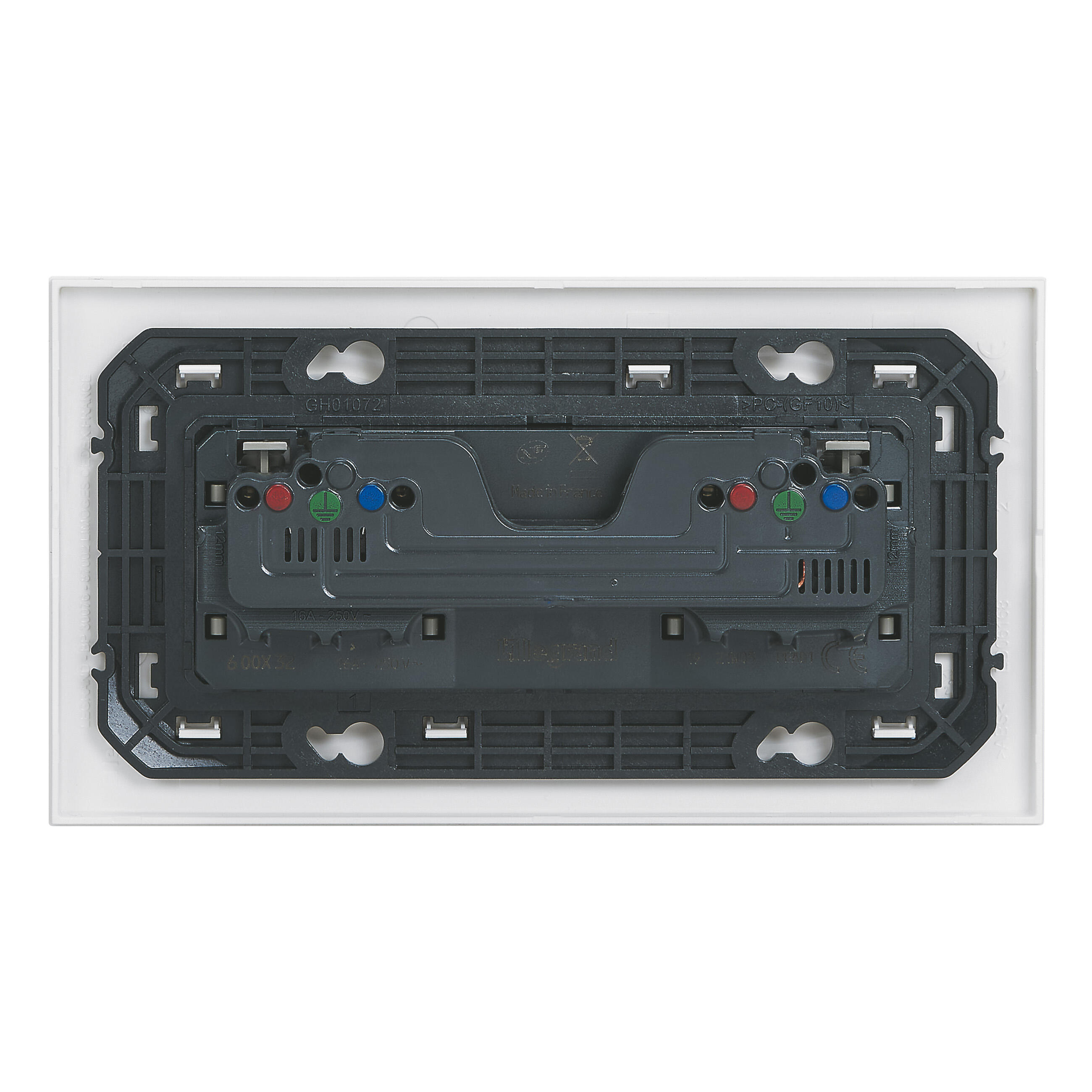 Double prise avec terre à assembler Dooxie, LEGRAND noir - 7