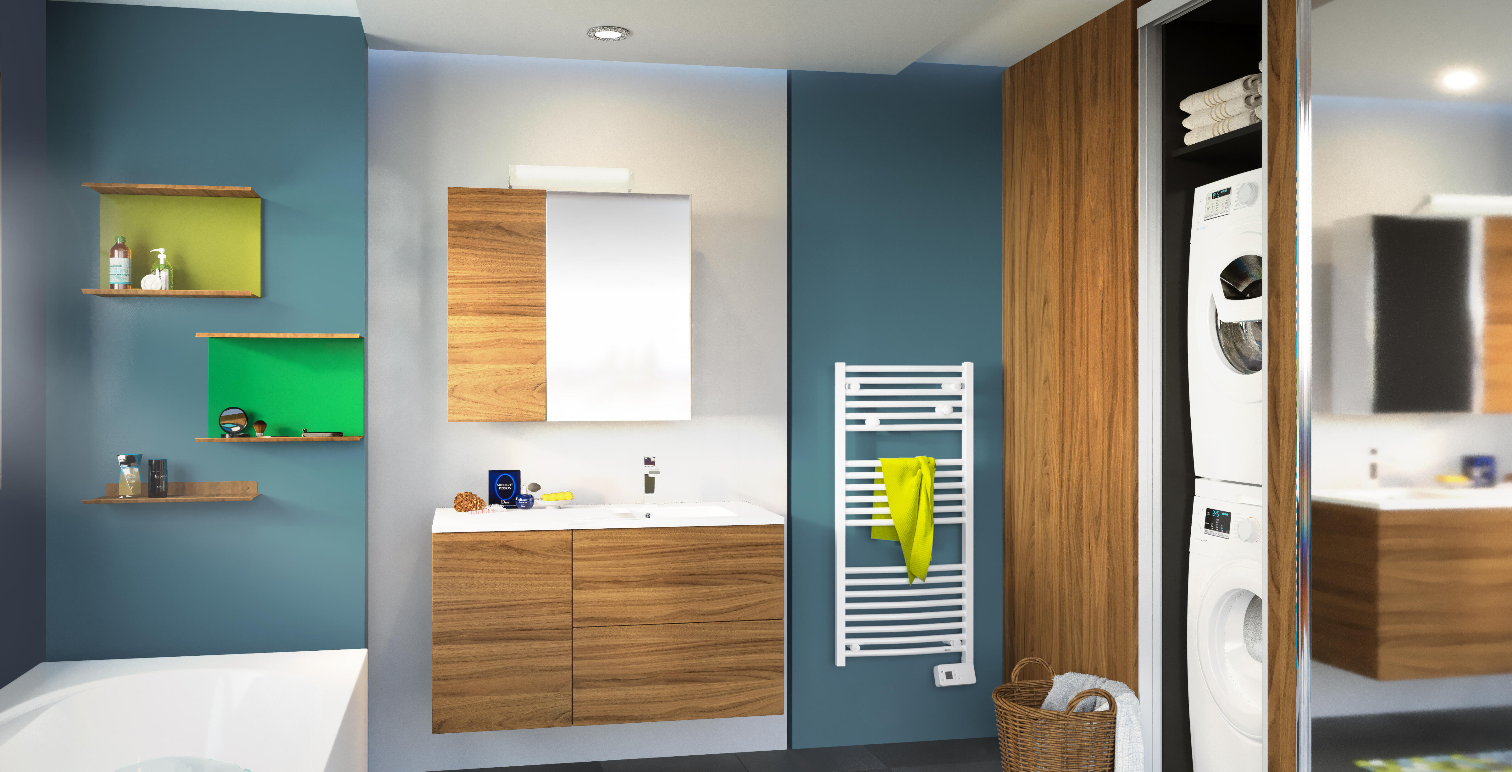 Sèche-serviettes électrique à inertie fluide SAUTER 500W, H113 x l50 cm Goreli d - 3