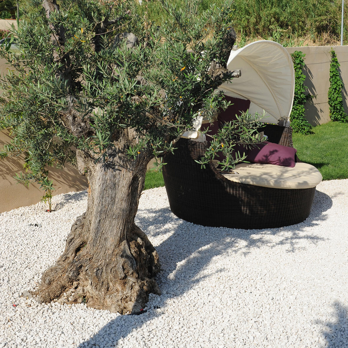 Gravier marbre blanc-rosé 8/16mm, 35 kg - 2