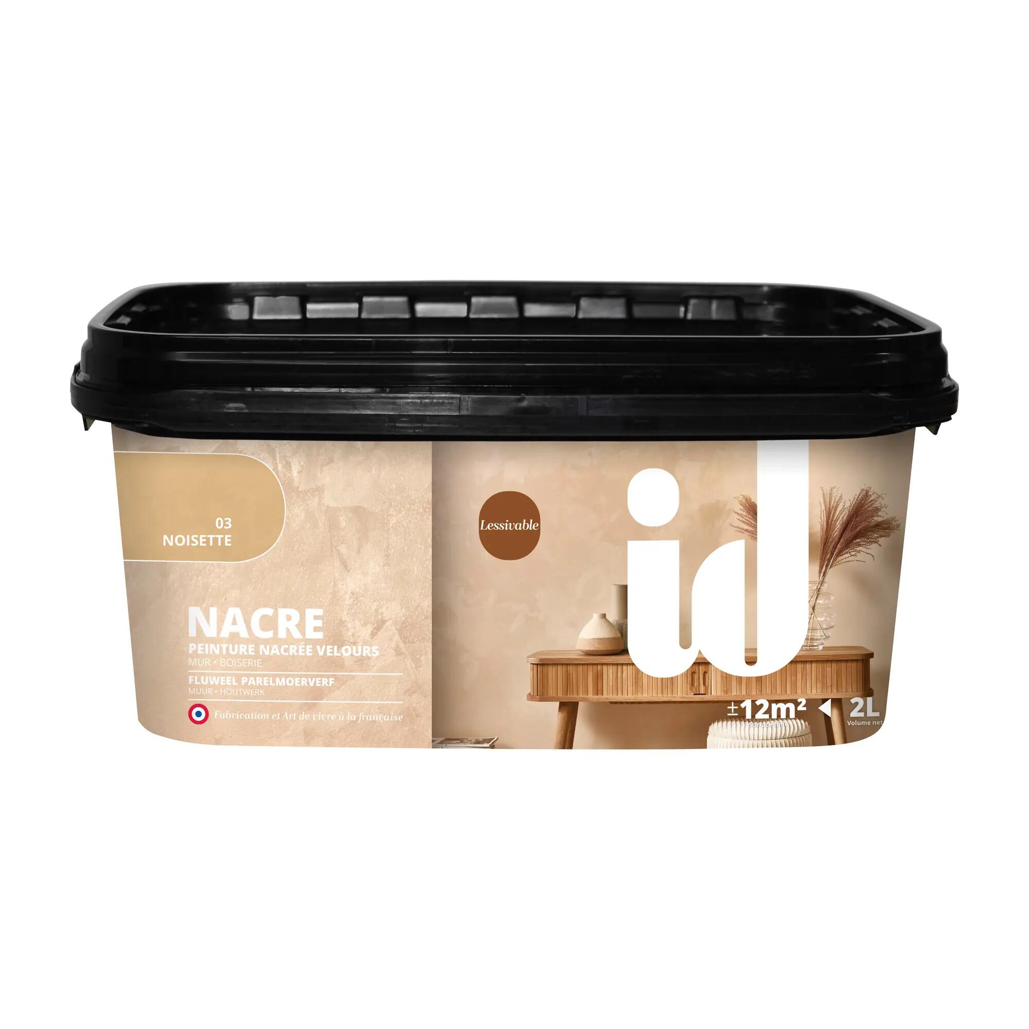 Peinture à effet, Nacre ID, noisette, velours, 2 l - 2