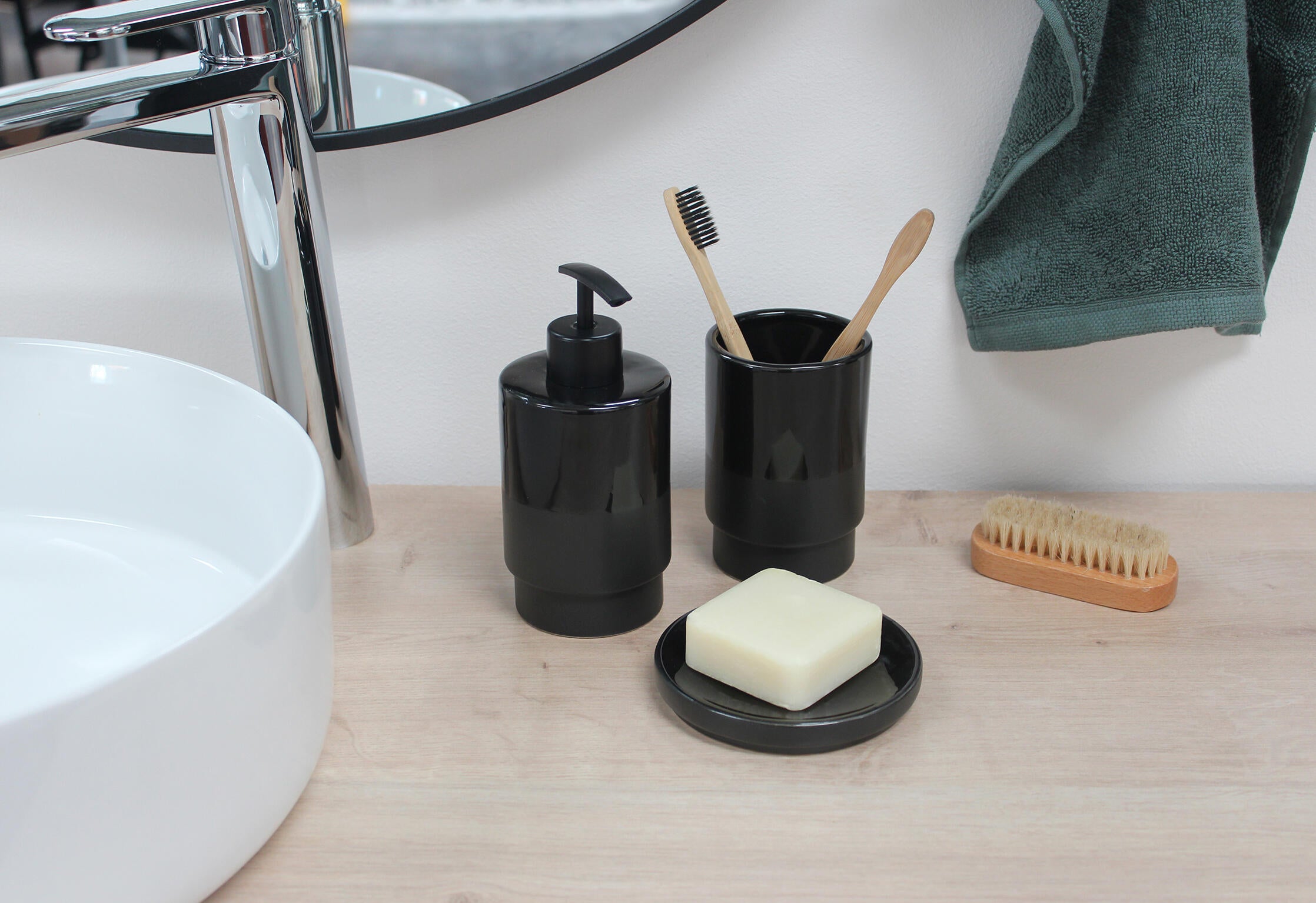 Porte-savon MALONE noir AZAO - 2