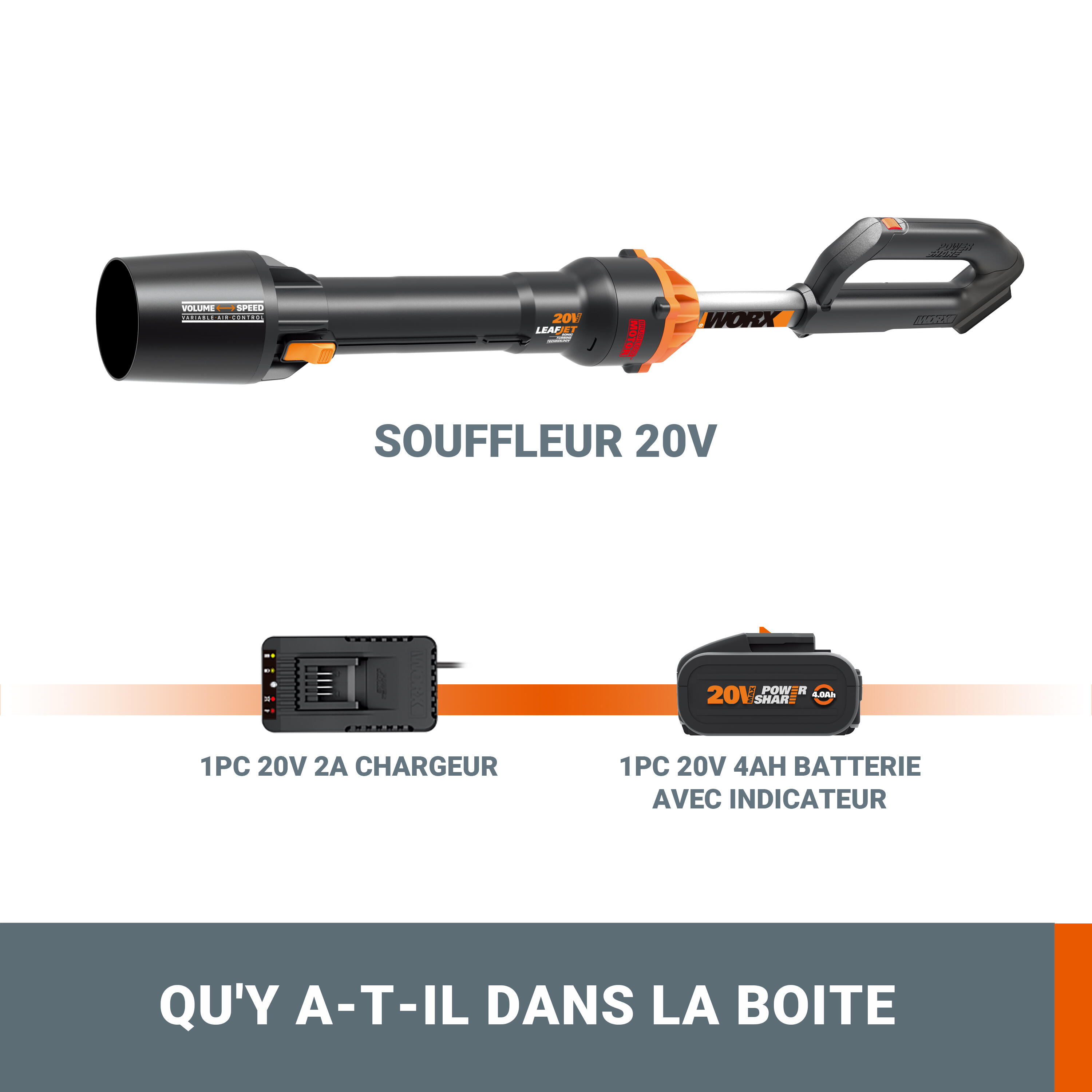 Soffiatore a batteria WORX WG543E, 20 V 1 batteria inclusa - 12