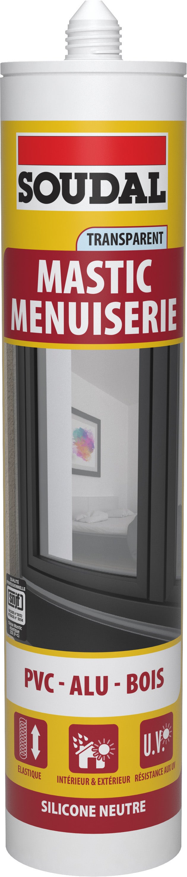Mastic Silicone Soudal Transparent 280ml