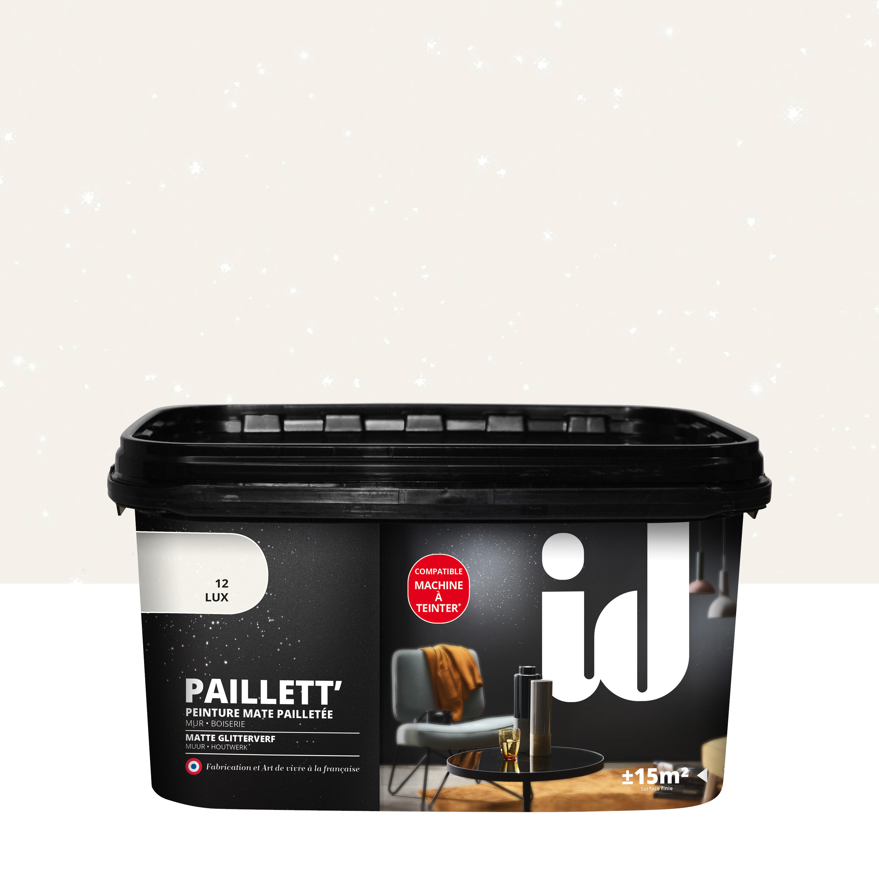 Pittura decorativa Paillett ID effetto paillette bianco bianco 2 l - 12