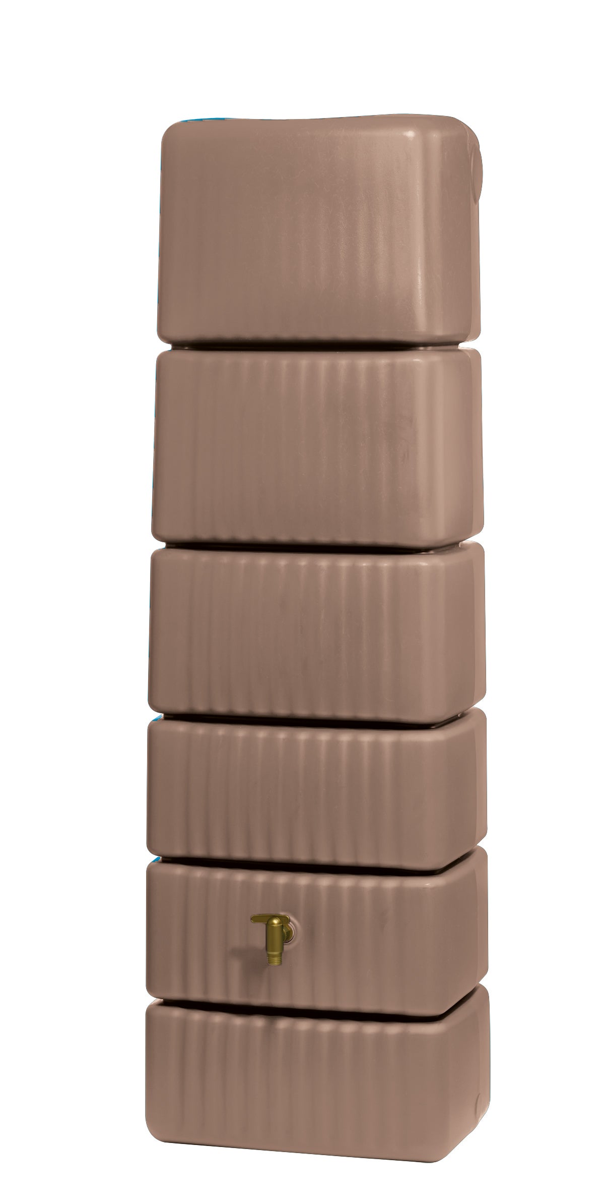 Récupérateur d'eau mural rectangulaire Slim taupe 300L + robinet GARANTIA - 2
