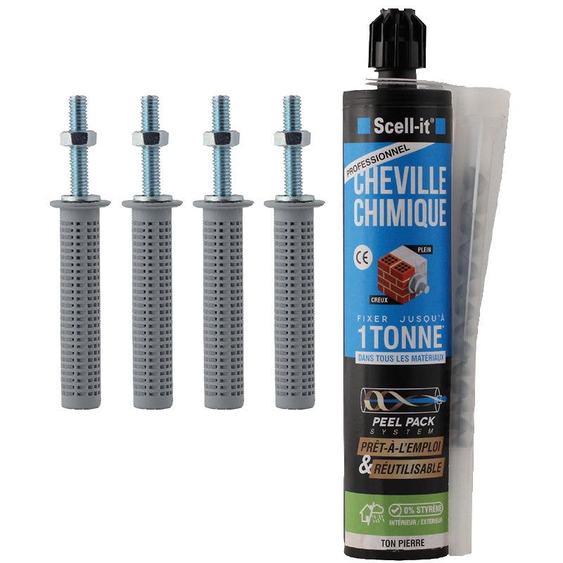 Kit de scellement chimique inox M6 SCELL-IT Leroy Merlin