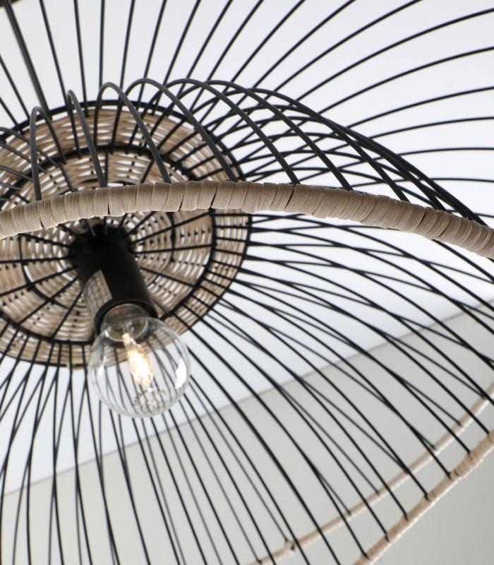 Lustre Flore, acier, noir, Diam.60 cm, E27 - 5