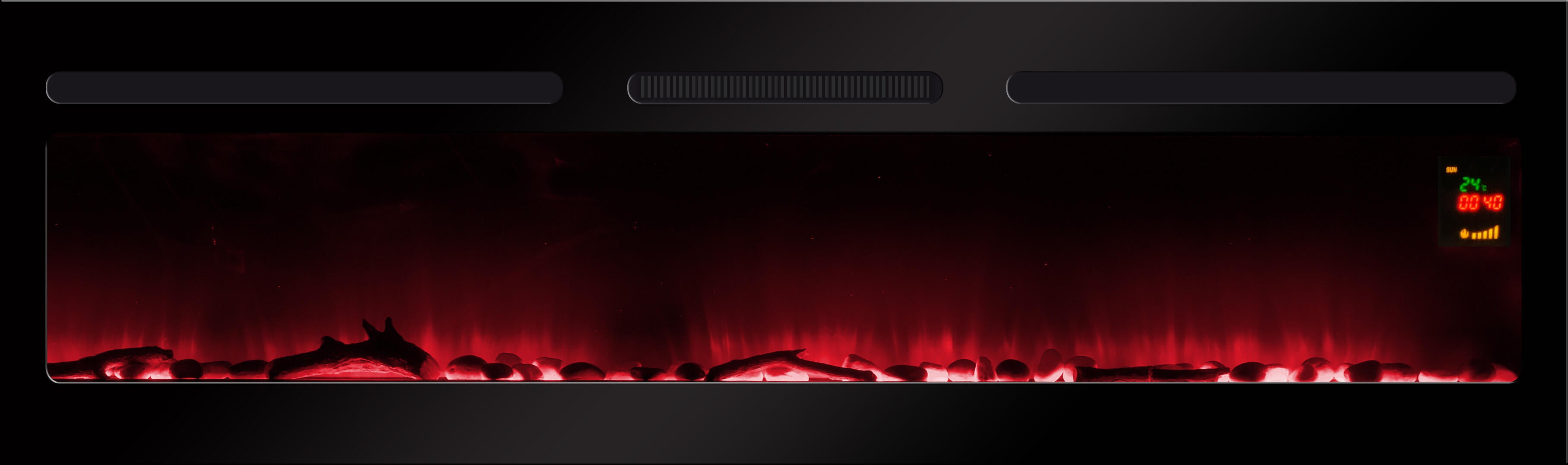 Chemin'Arte Cheminée électrique encastrable Élysée 3XL 150 cm, Effet flamme LED - 2