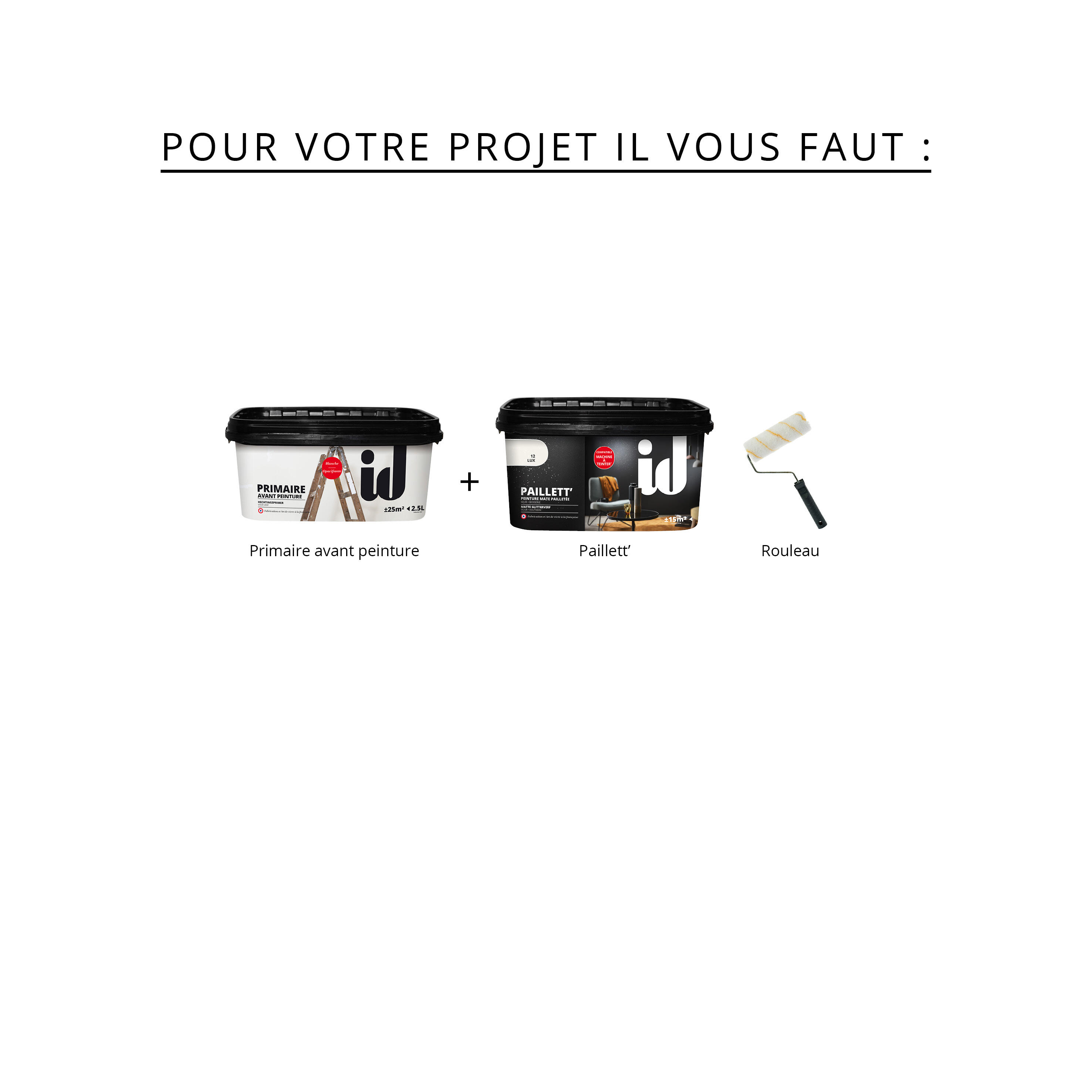 Pittura decorativa Paillett ID effetto paillette bianco bianco 2 l - 5