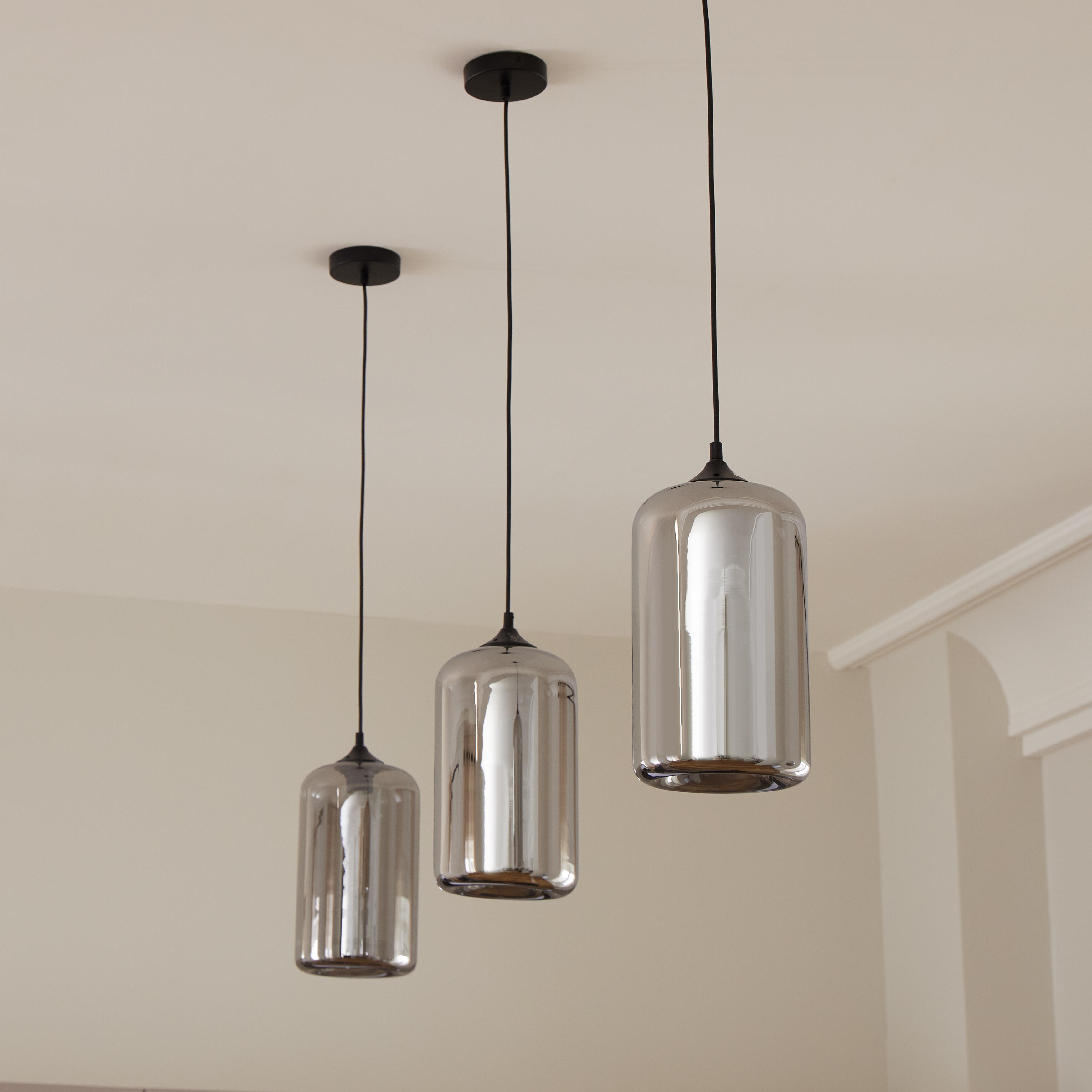 Suspension Soho verre, gris, Diam.28 cm, E27 - 4