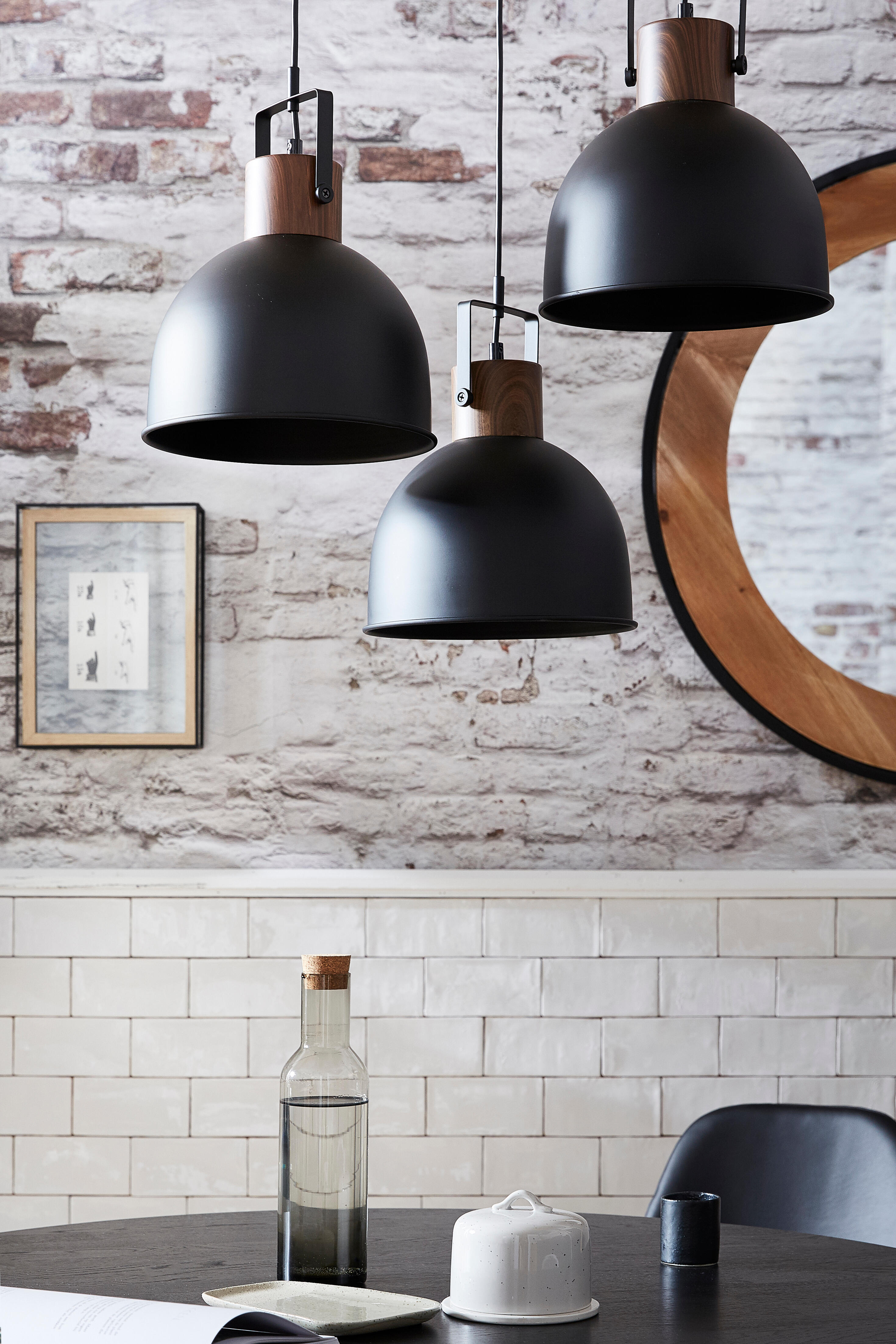 Papier peint panoramique brique blanc et marron l.159 x H.280 cm - 9