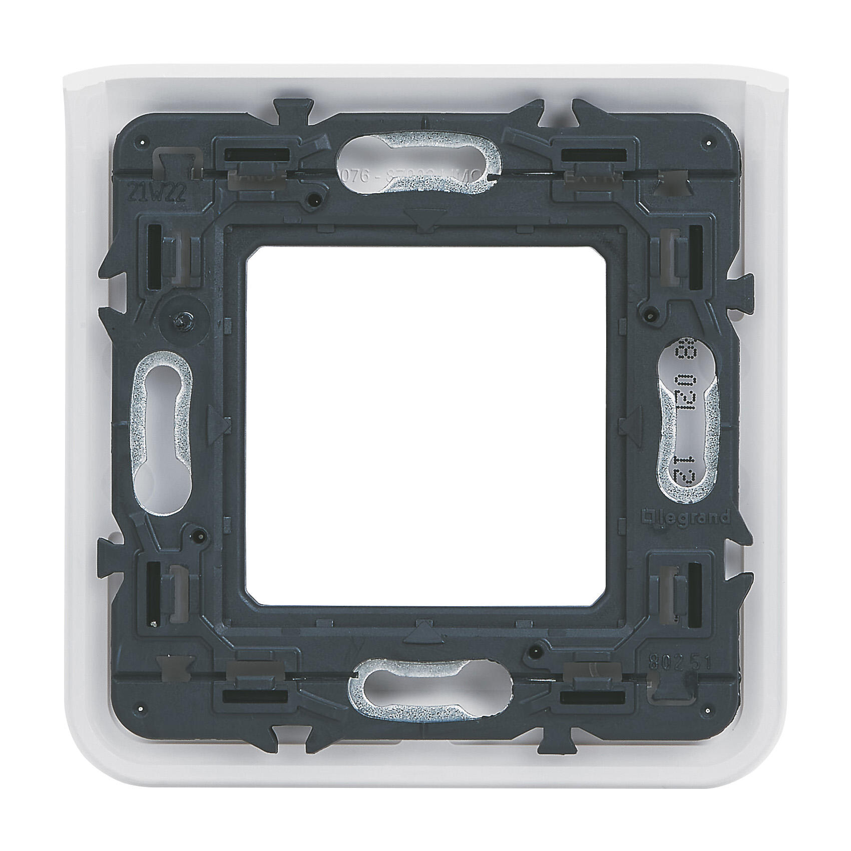 Support et plaque simple Mosaic, LEGRAND, blanc - 3