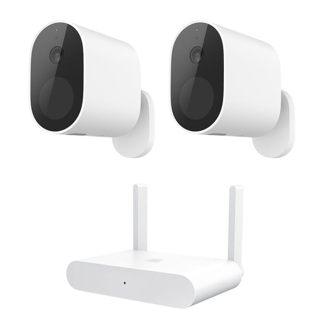 Kit de vidéosurveillance 2 caméras extérieure sans fil, XIAOMI, blanc ...