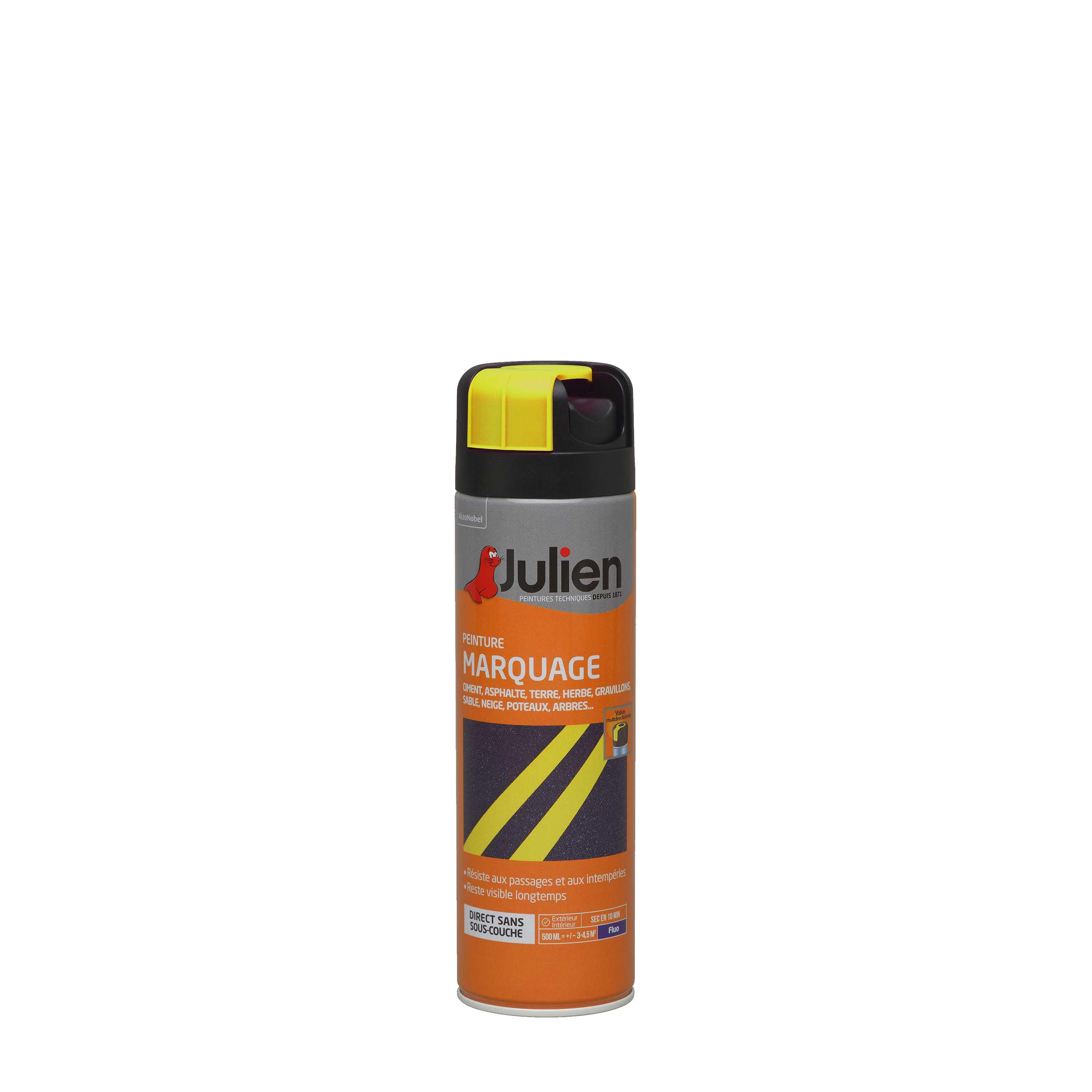 Aérosol de marquage int/ext JULIEN jaune fluorescent 500 ml - 3