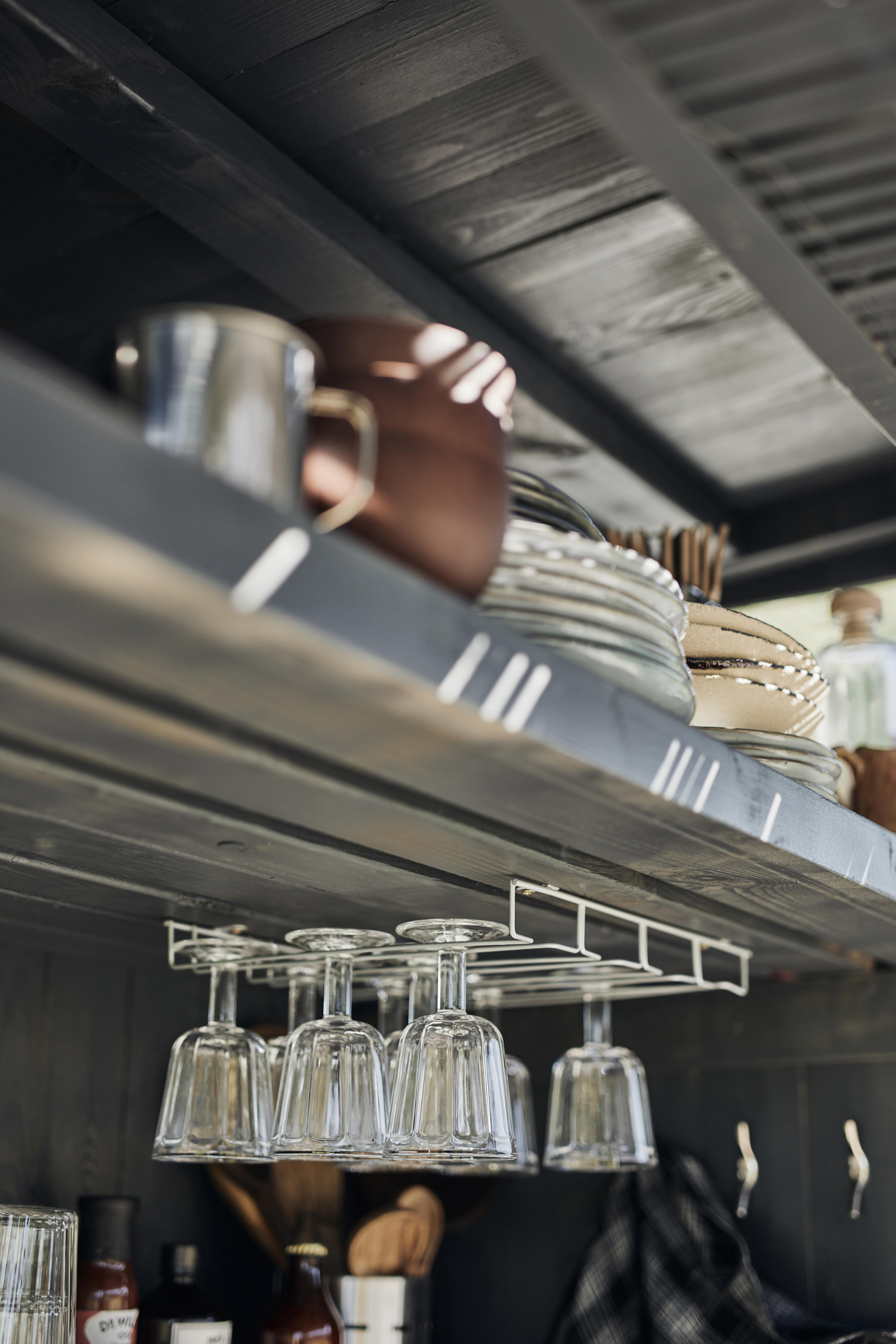 Porte-verre à vin acier l.36 x P.29 x H.3.5 cm - 7