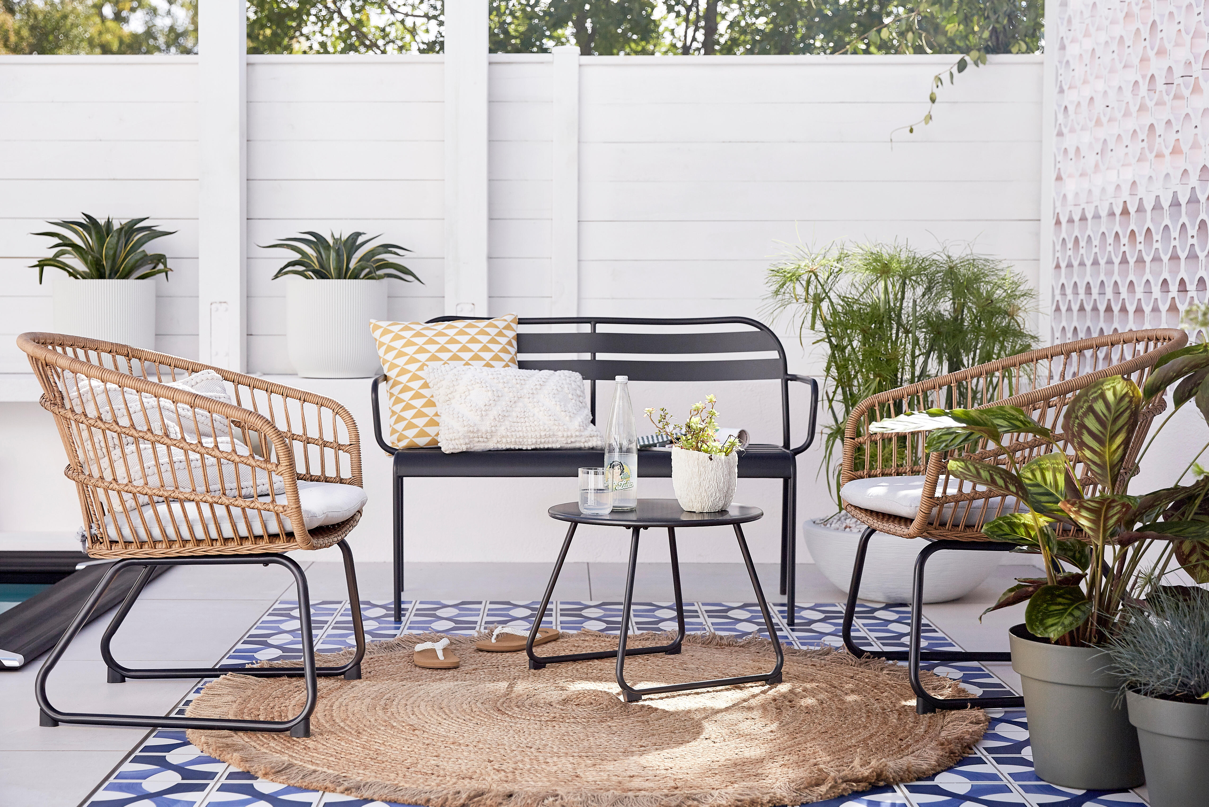 Lot de 2 fauteuils de jardin acier NATERIAL Timea - 6