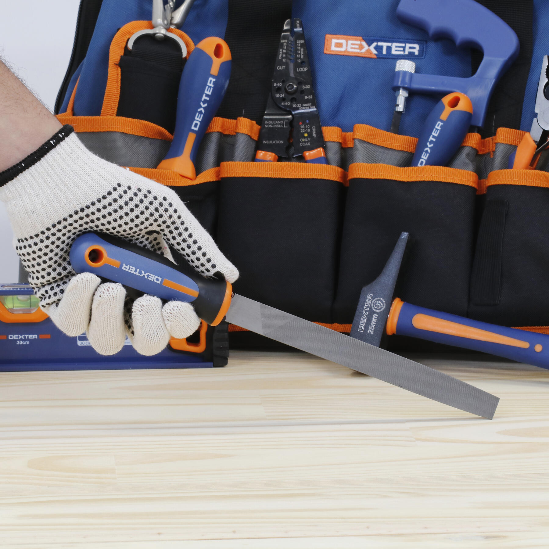 Lime mi-ronde moyenne en acier DEXTER, 200 mm - 2