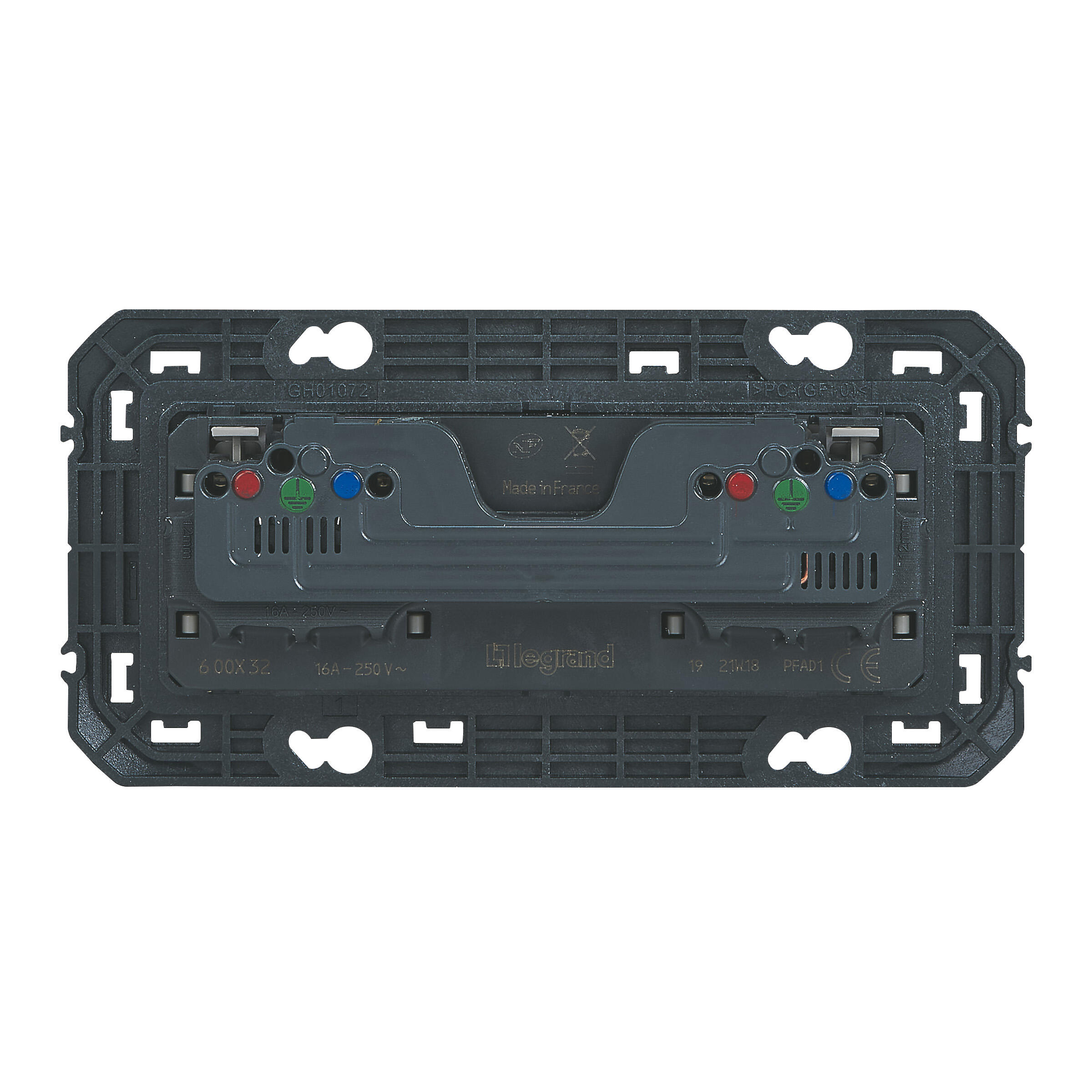 Double prise avec terre à assembler Dooxie, LEGRAND blanc - 4