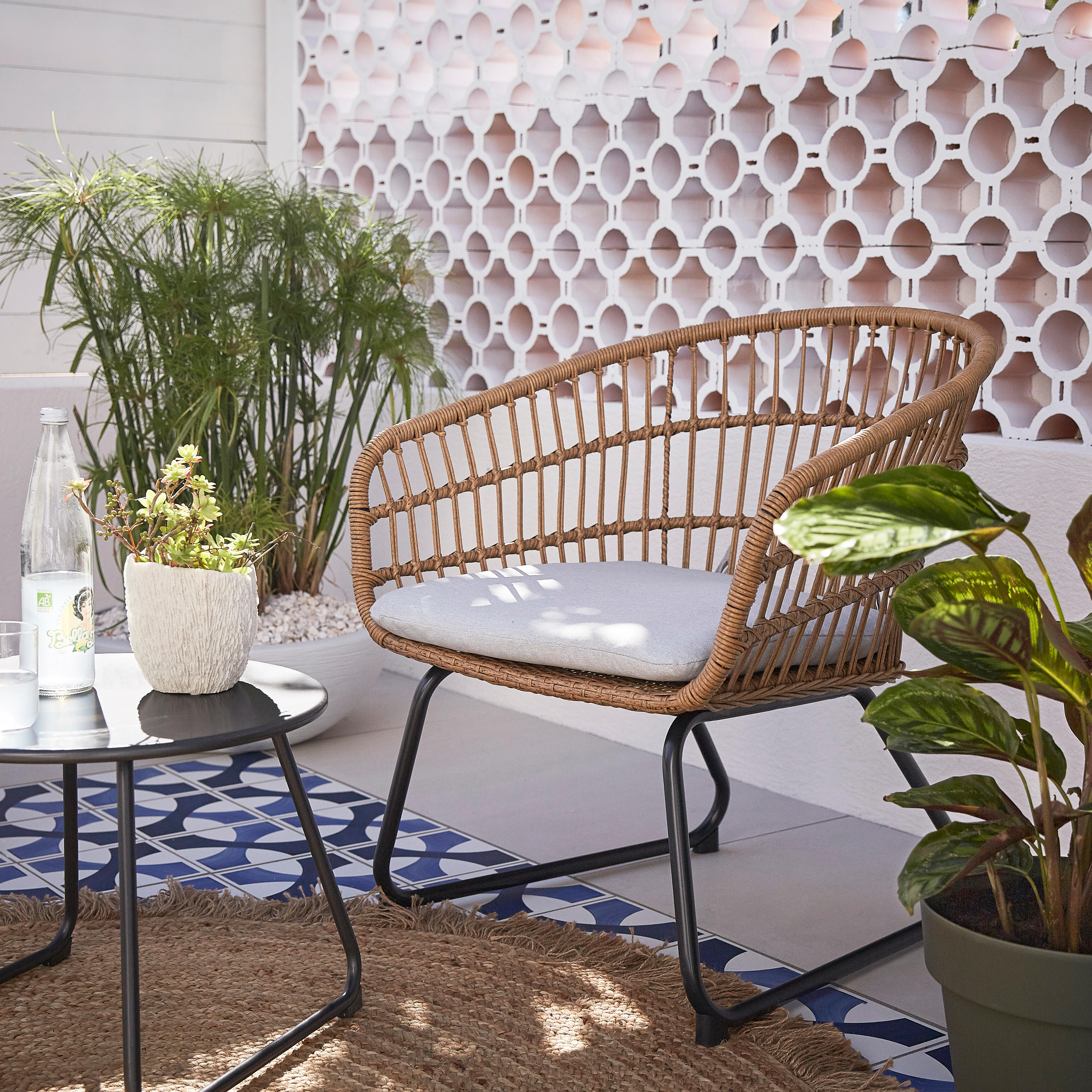 Lot de 2 fauteuils de jardin acier NATERIAL Timea - 3