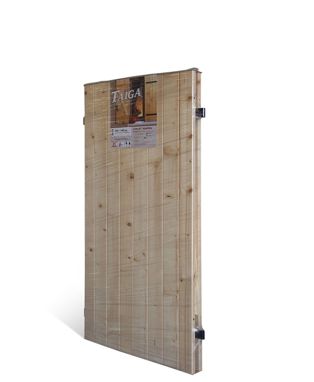 Volet battant bois Taïga, h.135 x l.140 cm, 2 vantaux