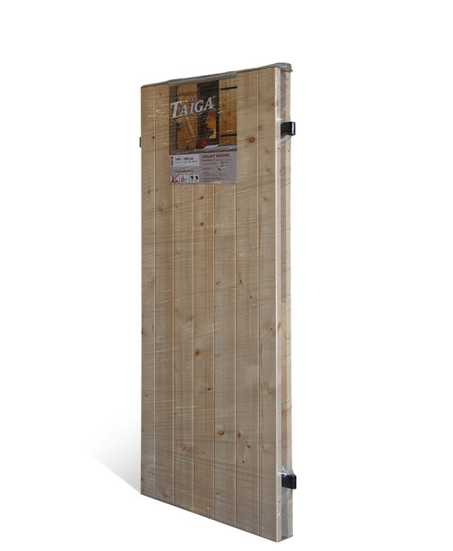Volet battant bois Taïga, h.145 x l.120 cm, 2 vantaux
