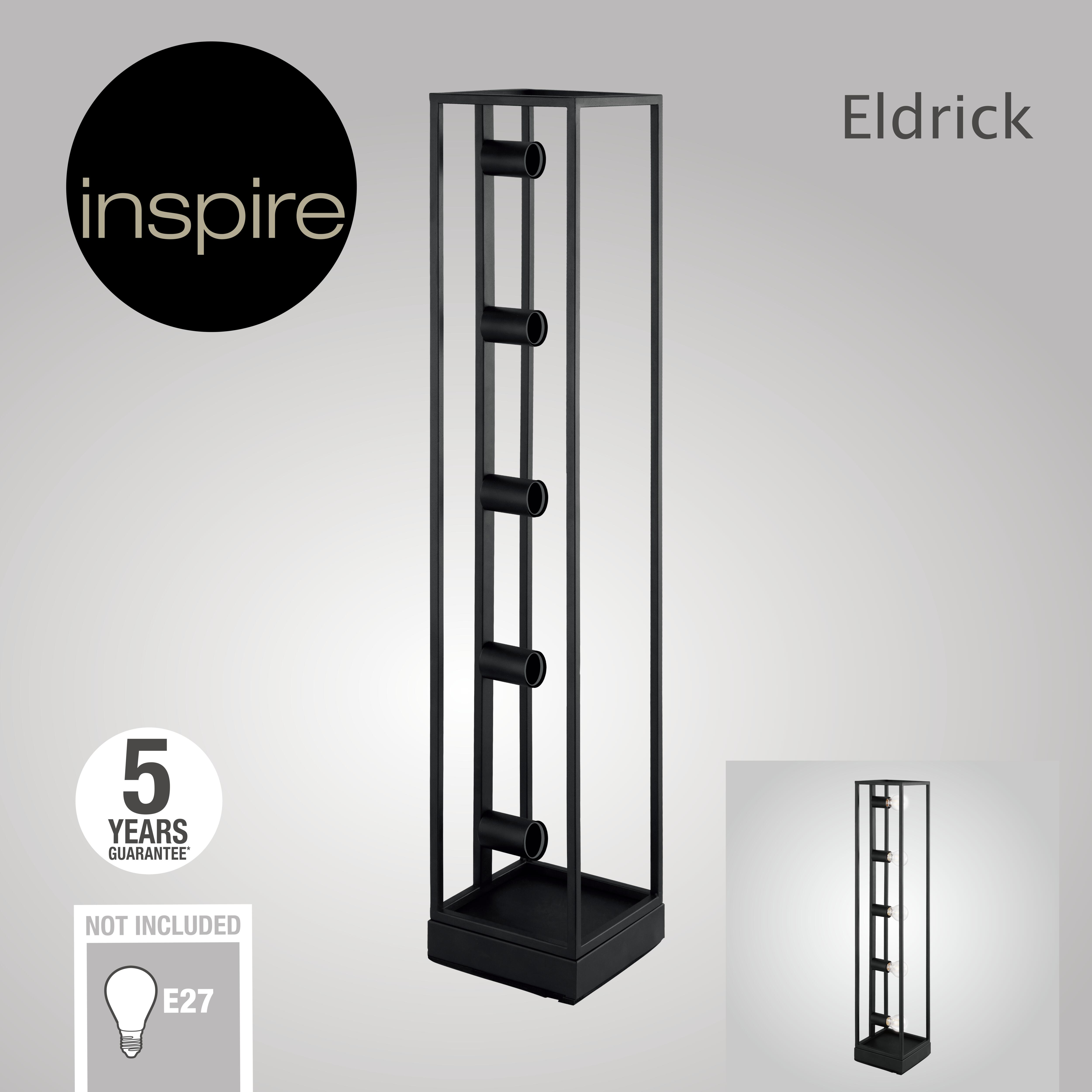 Lampada da terra Eldrick in acciaio, H 100 cm, E27 5xMAX40W INSPIRE - 3