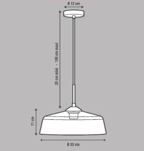 Suspension Manilla verre, transparent, Diam.33 cm INSPIRE, E27 - 7
