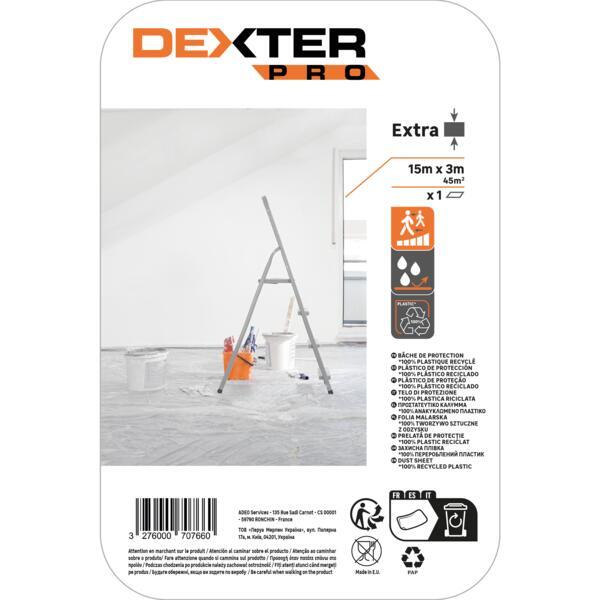 Rouleau de bâche de protection DEXTER PRO, L.15 x l.3 m - 6