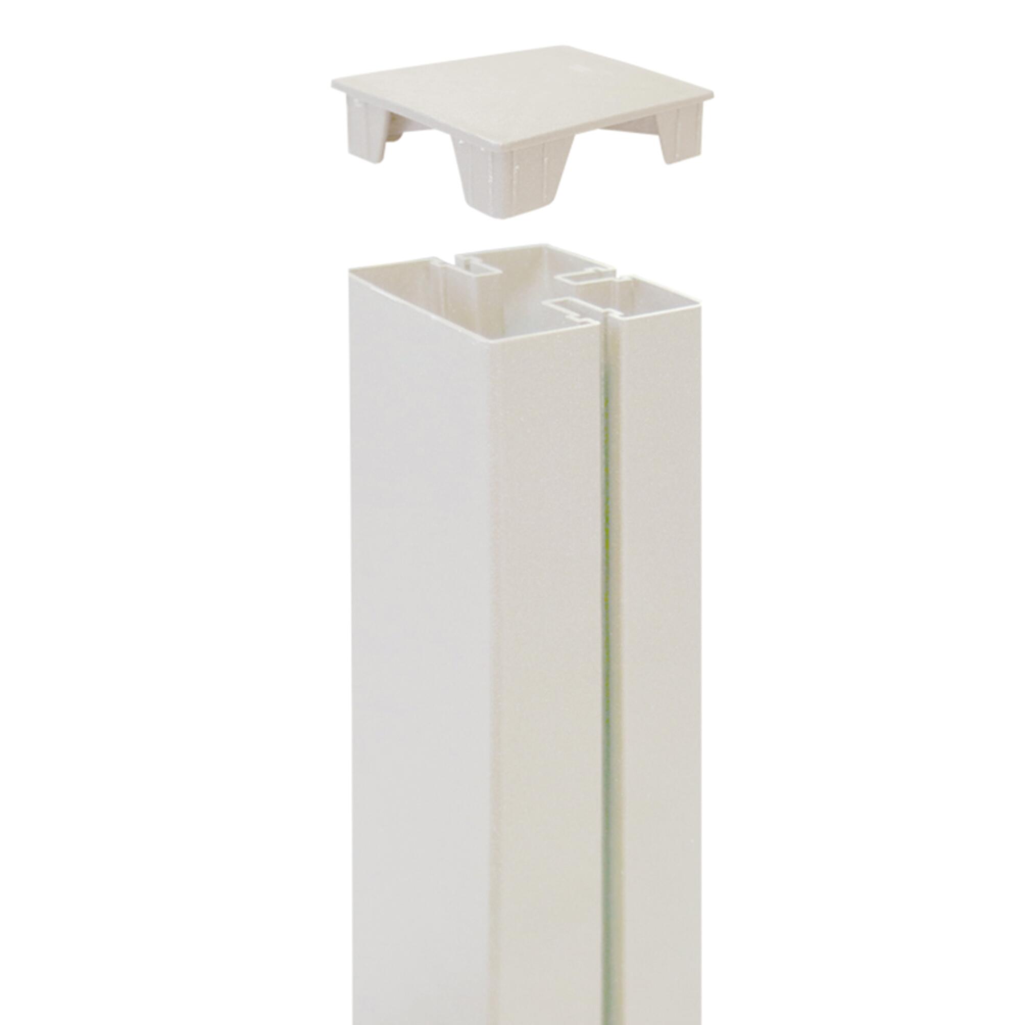 Leroymerlin Terminale per palo quadrato MOSAIC PRIVAT in polipropilene Bianco H 6 x L 6 x P 6 cm 2 pezzi