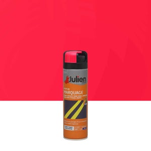 Aérosol de marquage int/ext JULIEN rouge fluorescent 500 ml Leroy Merlin Les bons plans des petits projets avant l'été