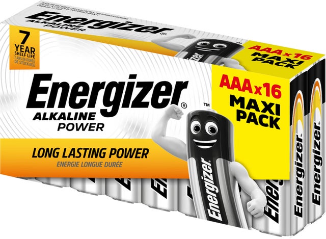 Lot de 16 piles LR03 AAA, ENERGIZER