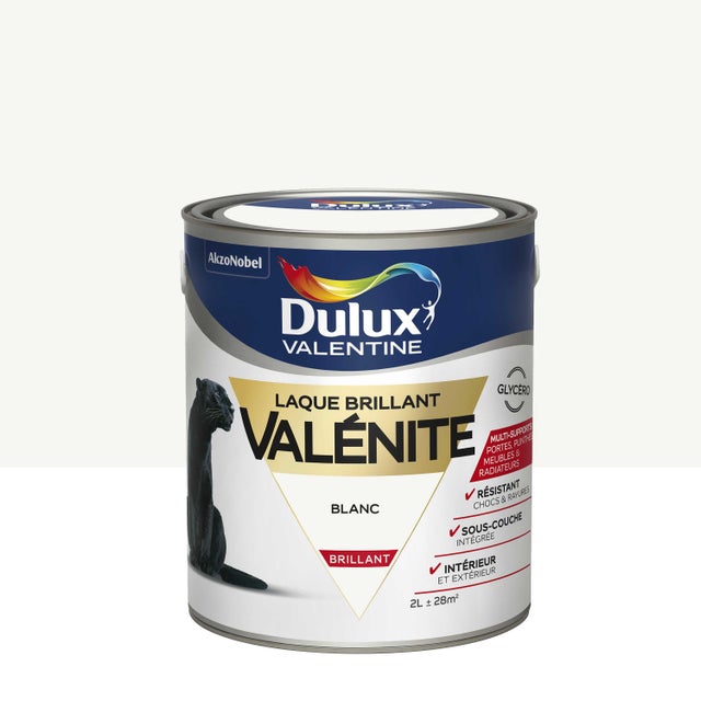Laque intérieure boiserie, radiateur blanc brillant DULUX VALENTINE Valénite gly