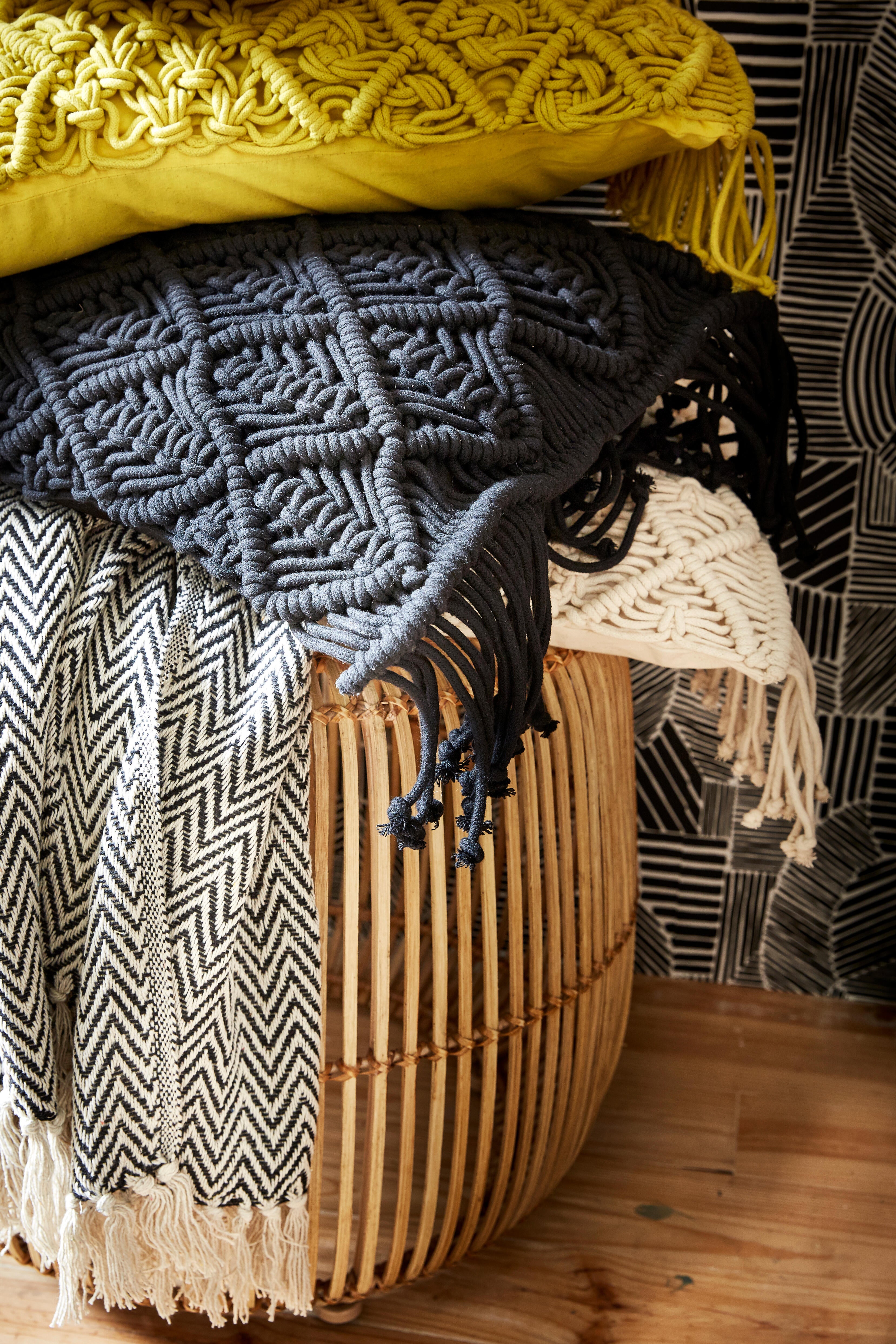 Plaid Aubin, noir / beige l.130 x L.180 cm INSPIRE - 8