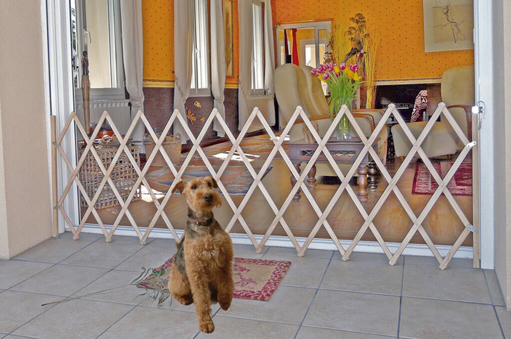 Barrière Rétractable Pour Chien Et Bébé - Grande Taille - PVC Noir - NEUF