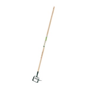 Set 2 Estirpatori Erbacce Manuali - 4 Denti In Acciaio Inox, Manico Ergonomico, Per Giardino E Orto
