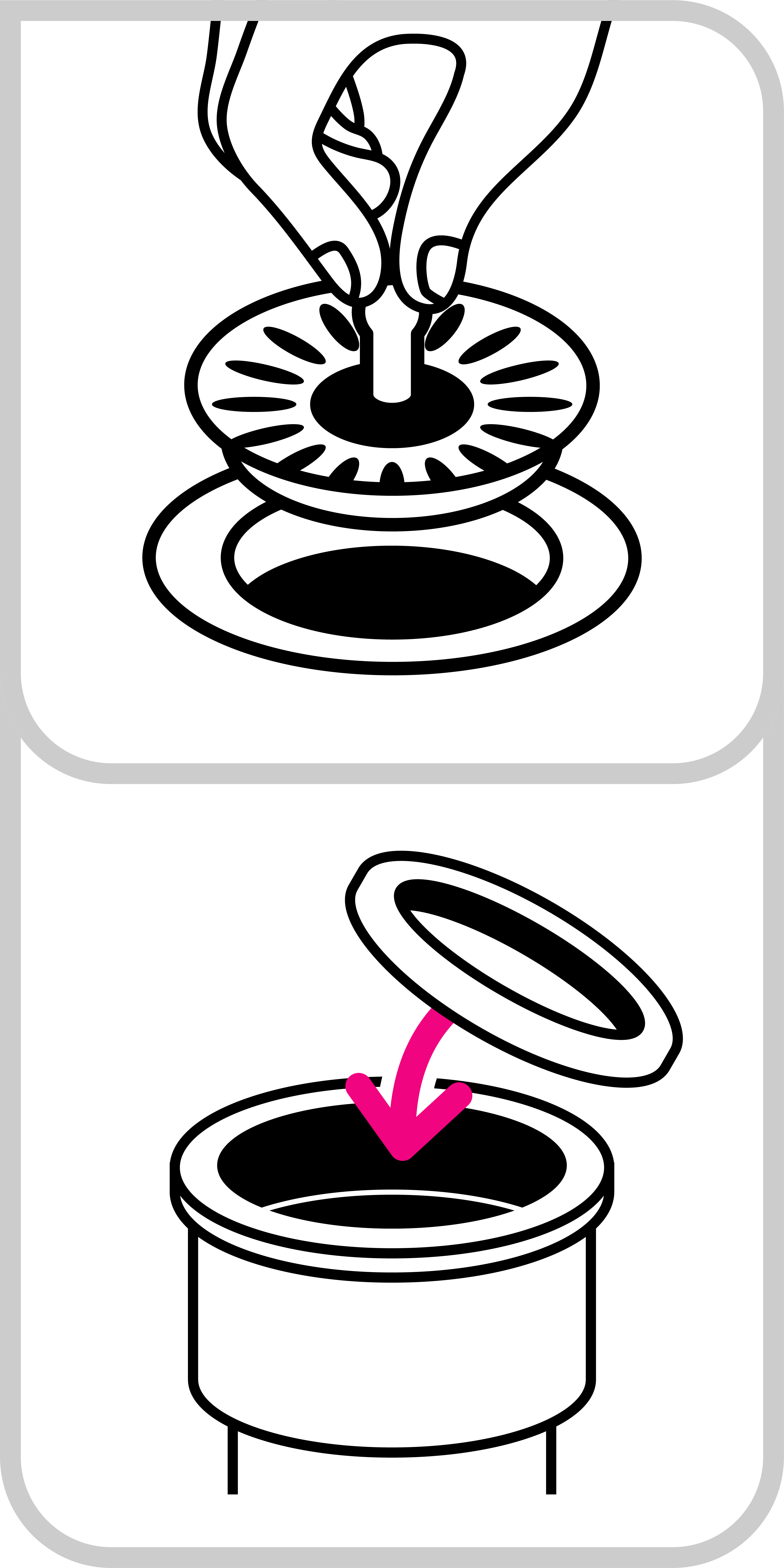 Bonde clic-clac / avec trop-plein pour évier recyclé, gris, Diam.114 mm, EQUATIO - 5