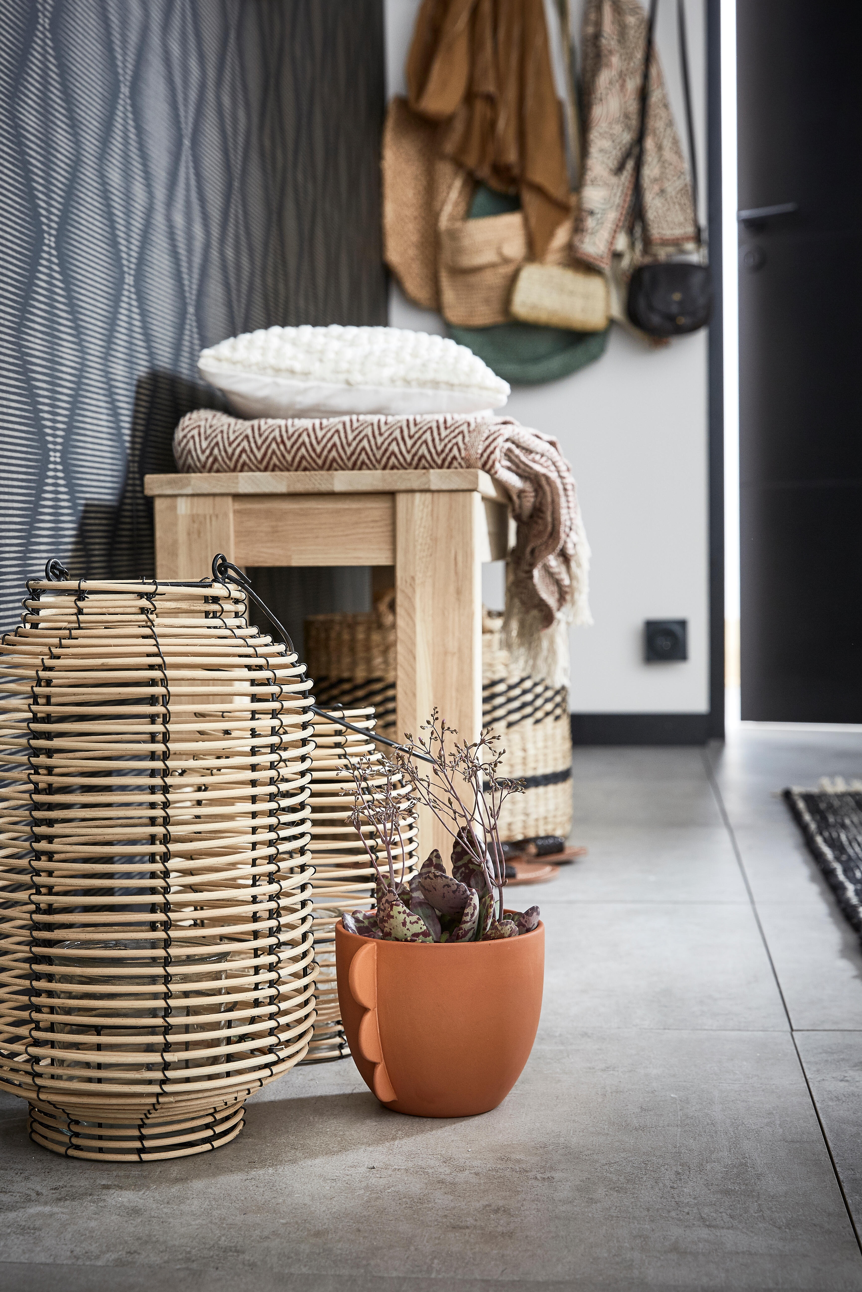 Lanterne Pili lanterne rotin, naturel H.46 x l.30 cm - 7