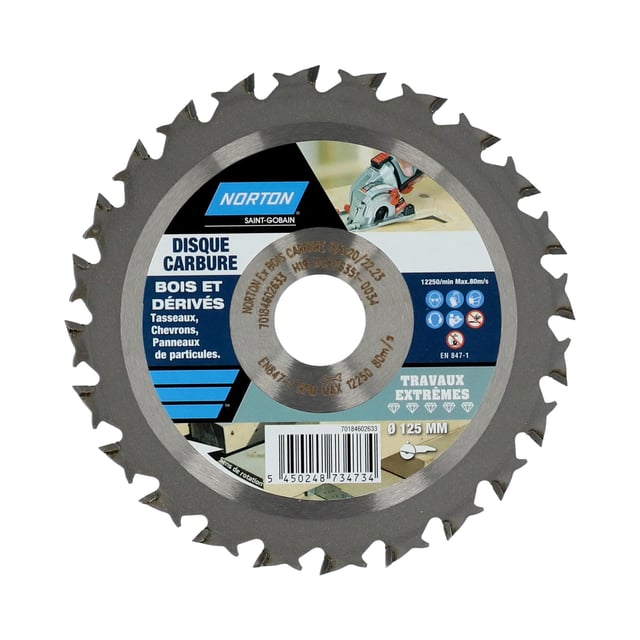 Disque extrême pour bois NORTON, Diam.125 mm