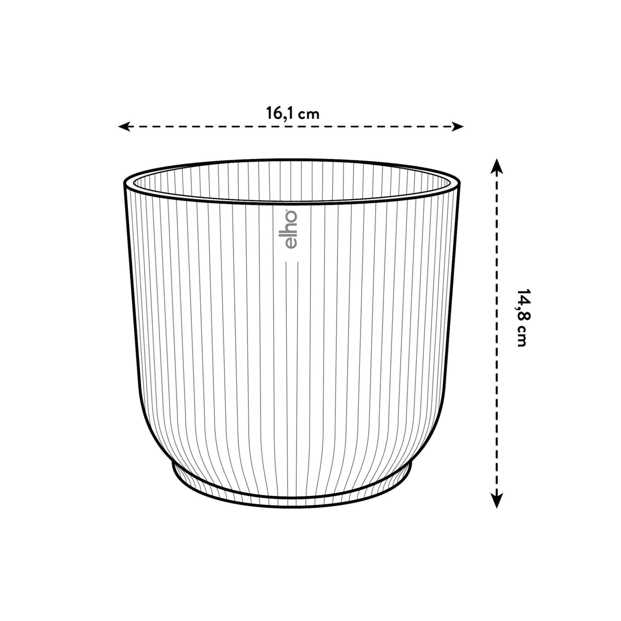 Pot de fleur rond ELHO D.16 x H.14.8 cm bleu clair - 4