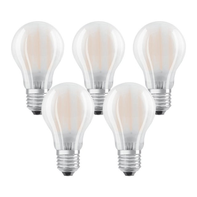 Lot de 5 ampoules led E27, 806Lm = 60W, blanc neutre, OSRAM