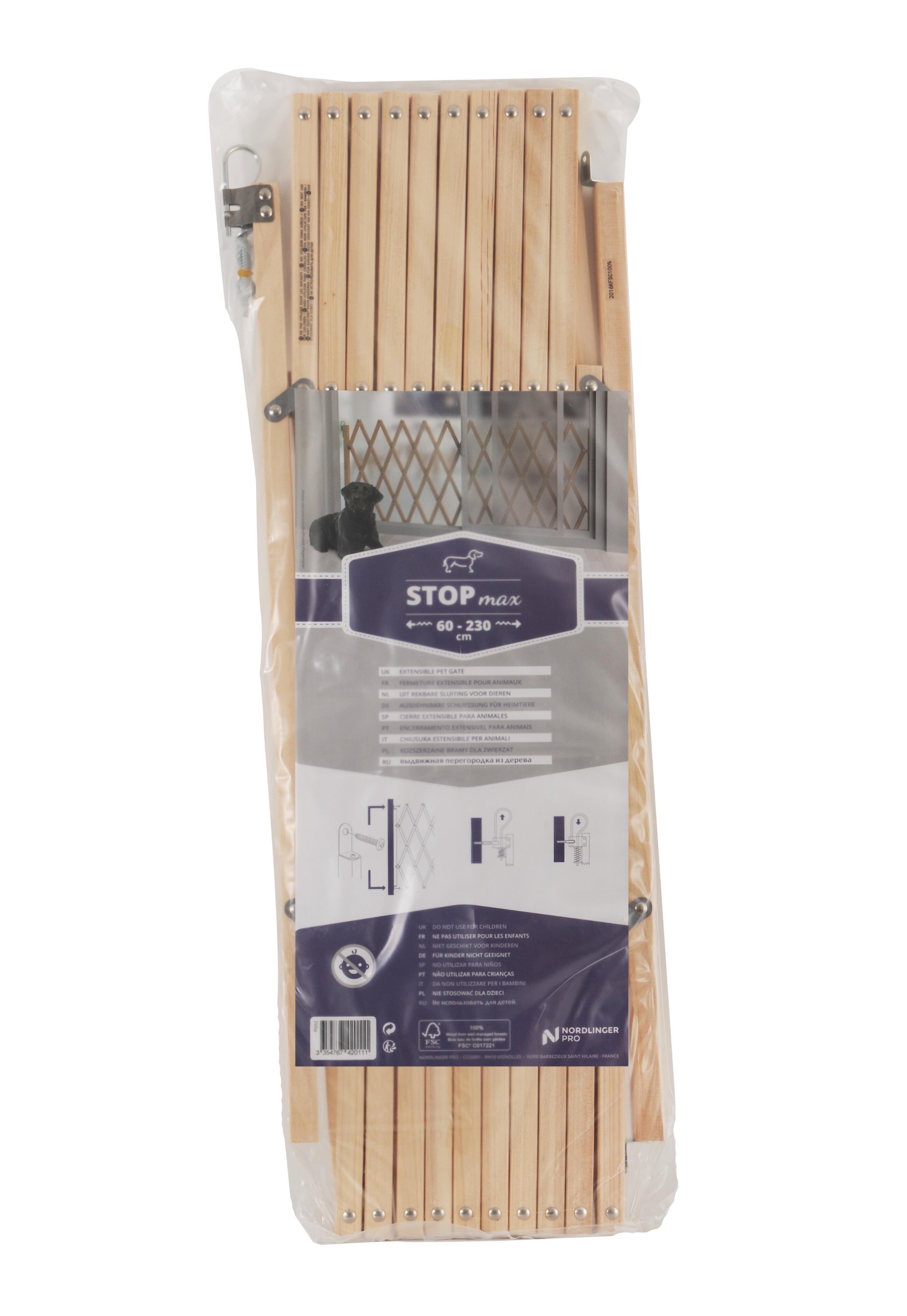Barrière extensible animaux bois, L.60-230 cm, NORDLINGER - 5