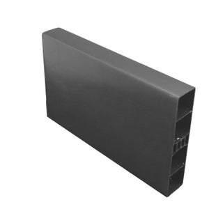 Lame ajourée PVC CLEA anthracite, 2.8 x 12 x 150 cm