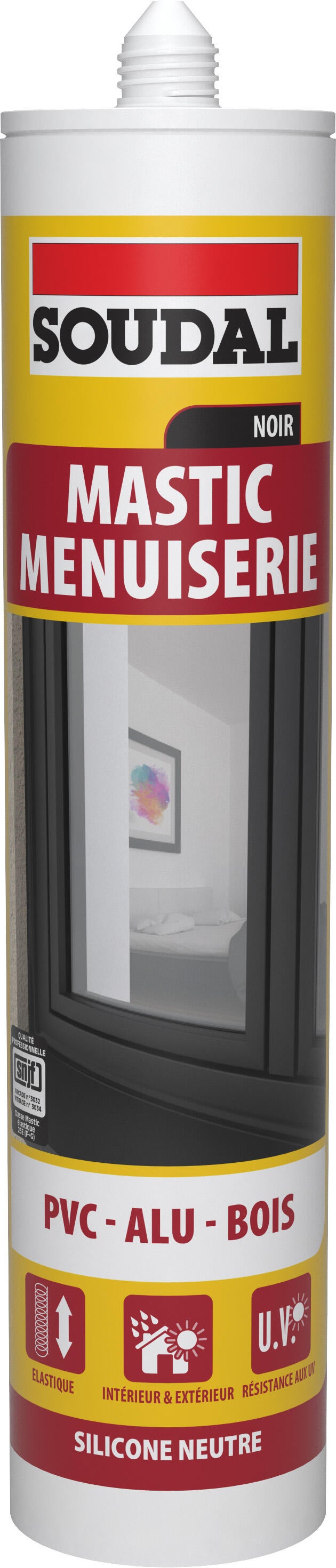 Mastic Silicone Soudal Noir RAL7021 280ml