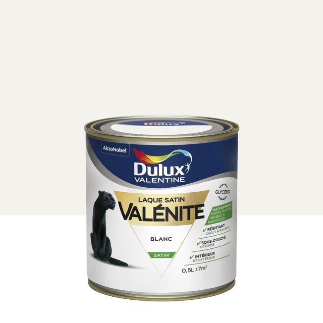 Laque intérieure boiserie, radiateur blanc satin DULUX VALENTINE Valénite glycér