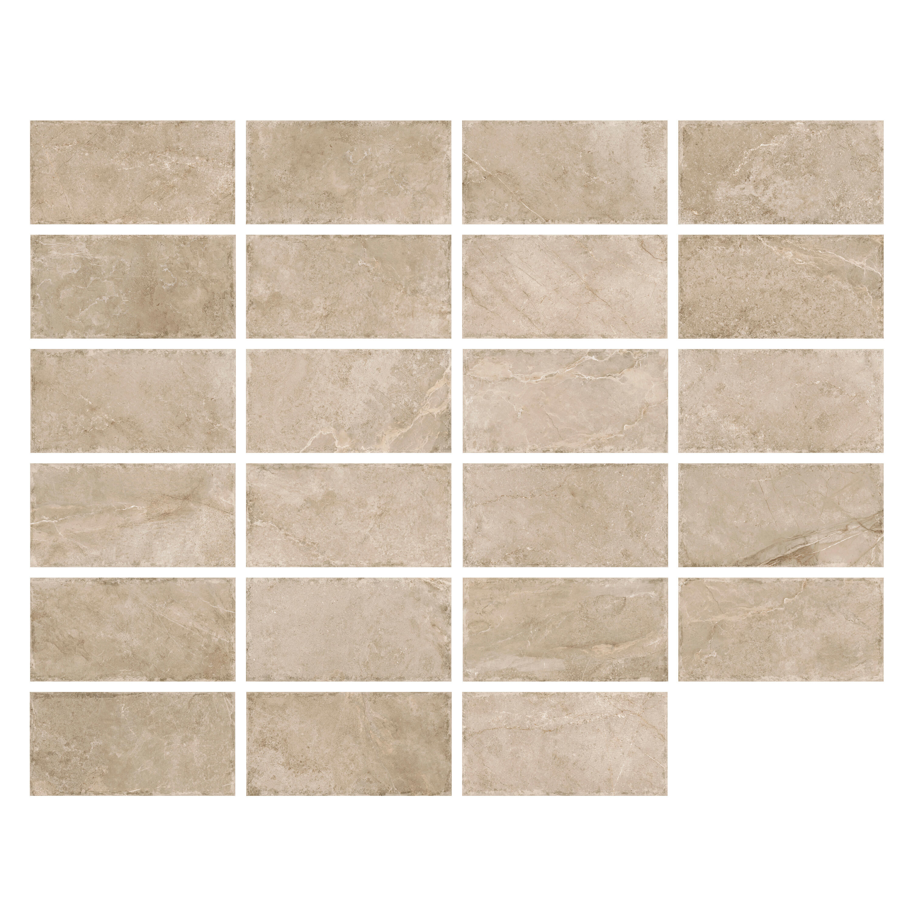 Carrelage mur intérieur/sol intérieur effet pierre taupe Roots l.30 x L.60 cm - 5