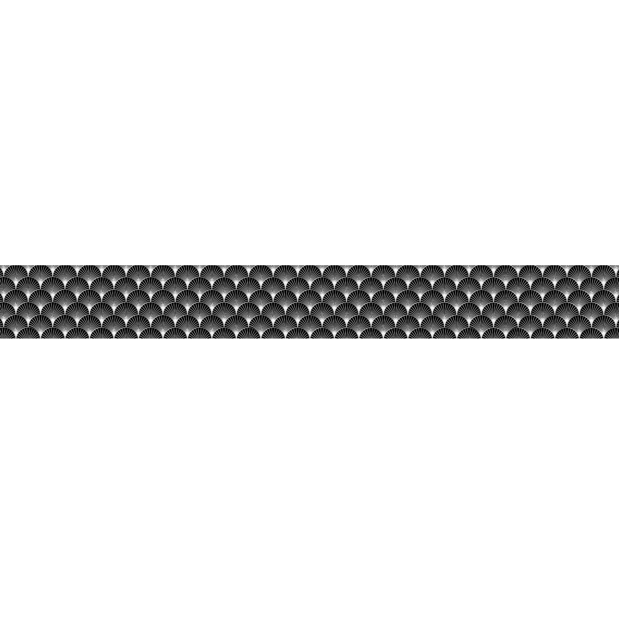 Cenefa adhesiva  PVC lavable abstracto Arborea negro 5 cm x 3 m - 2