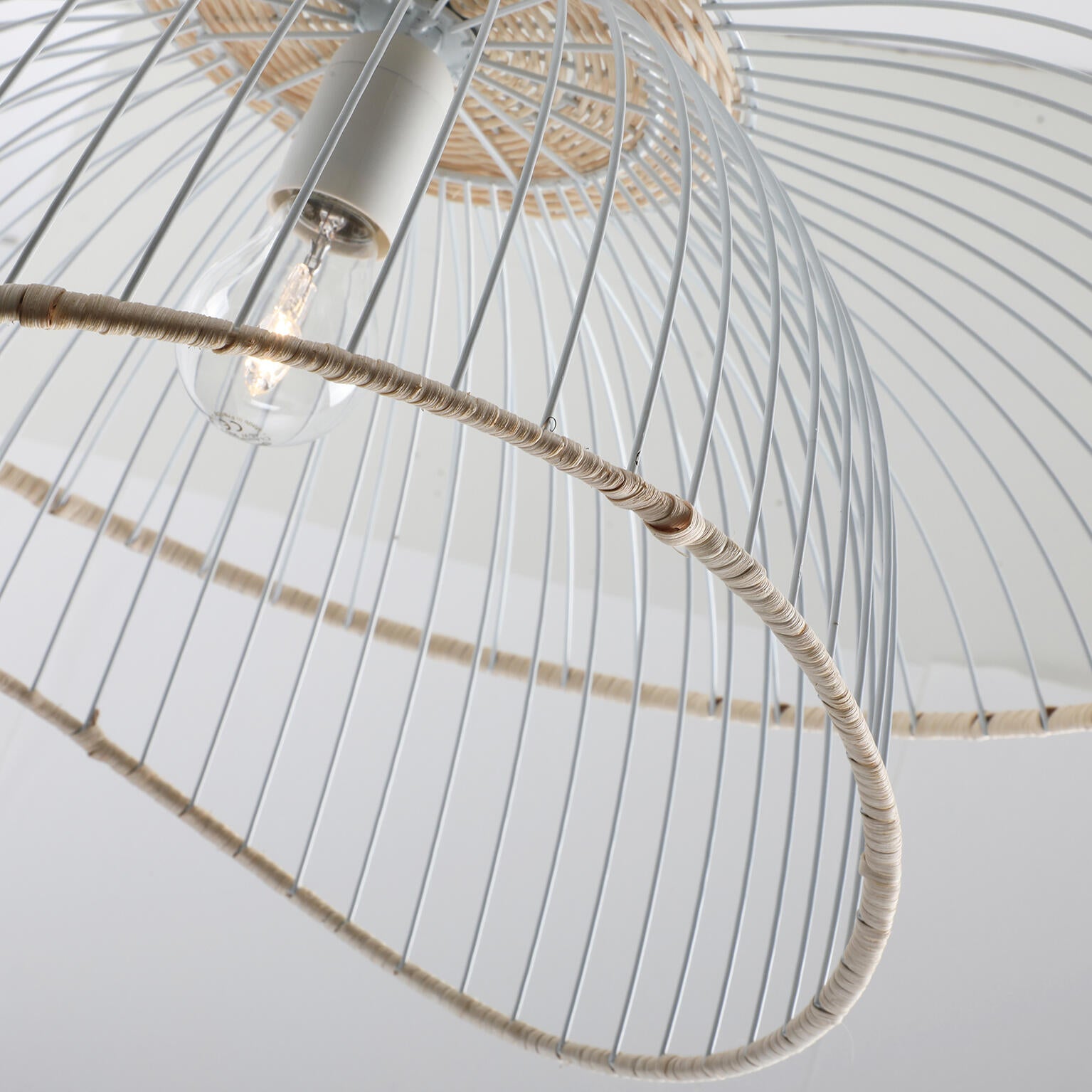 Suspension Flore acier, blanc, Diam.60 cm, E27 - 5