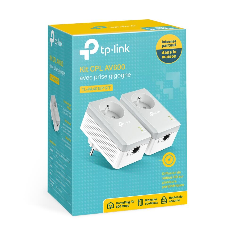 Kit de 2 CPL AV 600 Mbps avec prise intégrée TP-Link TL-PA4015P KIT - 3