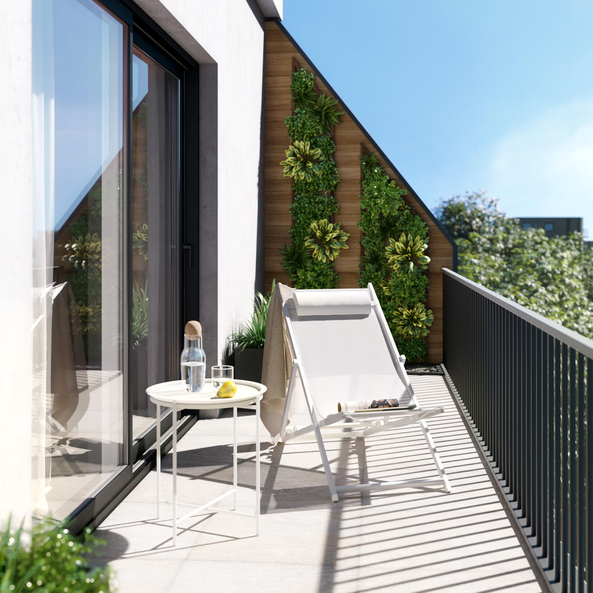 Cadeira relax alumínio branco Cruz Origami Naterial - 4